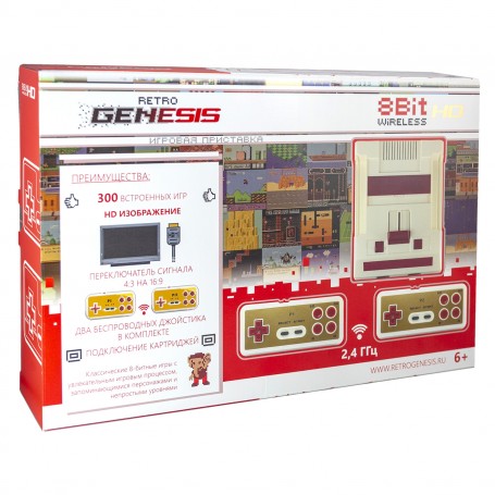 Retro Genesis 8 Bit HD Wireless + 300 игр