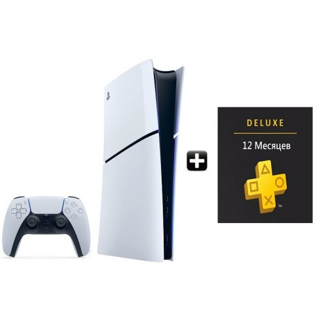 Sony PS5 Slim Digital Edition 1TB + Подписка Deluxe 12 месяцев